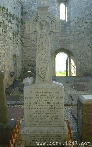 Fr Manus Sweeney tomb, Burrishoole Abbey, Co Mayo, Ireland