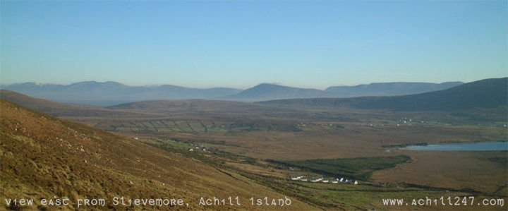 view east from Slievemore, achill island - ireland pictures