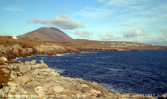 Slievemore seen from carrick mor, achill island - ireland pictures